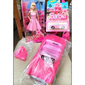 Barbie The Movie Doll AMC Corvette Popcorn Holder Flamingo Float Hotwheel New